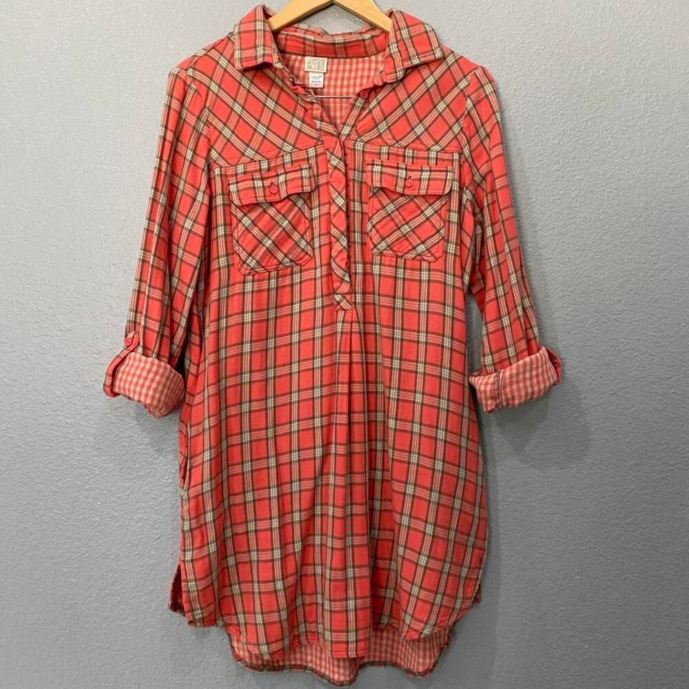 Canyon river blues plaid shirt
